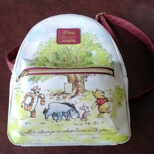 Disney Loungefly Winnie The Poo Backpack 9 X 11